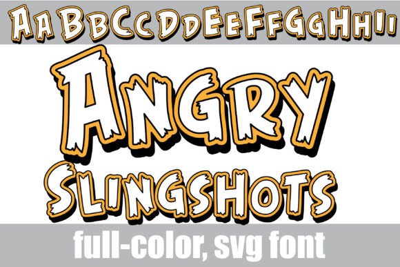 Angry Slingshots: A Bold Color Font for Editorial Design