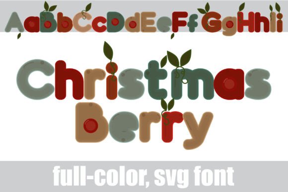 Christmasberry: A Festive Color Font for Handmade Product Design