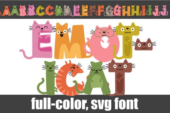 Emoticat: The Creative Color Font for Distinctive Brand Identity