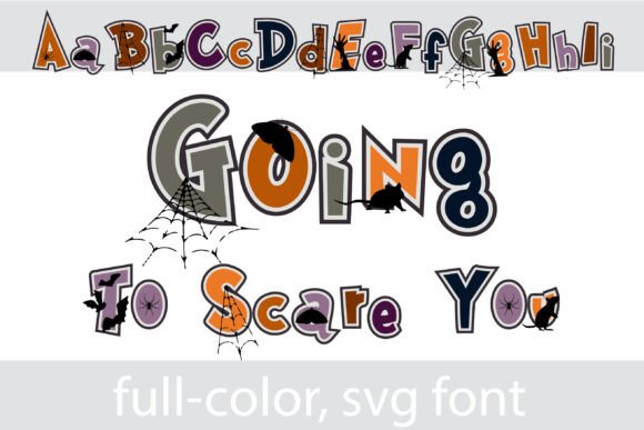Going to Scare You: A Whimsical Color Font for Spooky Season Crafts