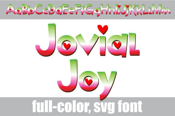Jovial Joy: A Whimsical Color Font for Festive Branding