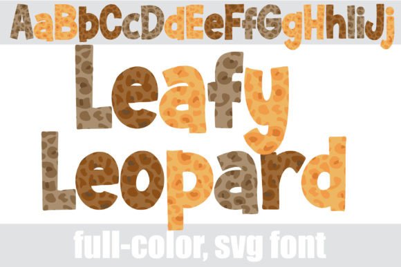 Leafy Leopard: A Bold Color Font for Editorial Design