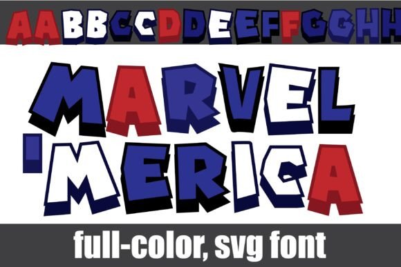 Marvel merica: A Vibrant Color Font for Patriotic Craft Projects