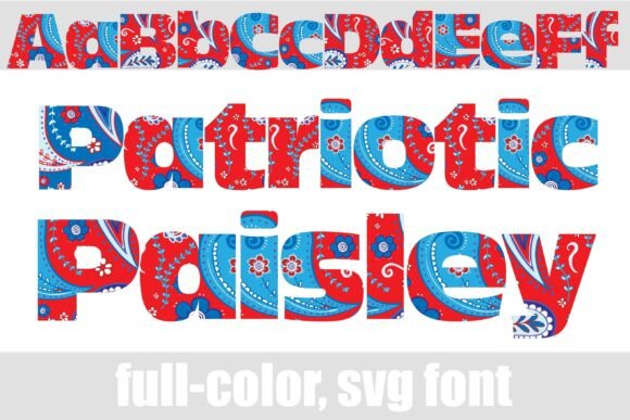 Patriotic Paisley: The Bold Color Font for Scroll-Stopping Campaigns