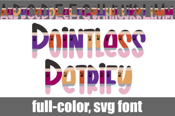 Pointless Petrify: A Halloween Color Font for Editorial Mood