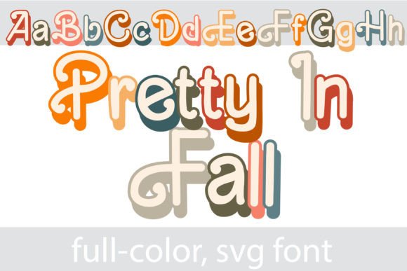 Pretty in Fall: A Color Font for Seasonal Craft Designs