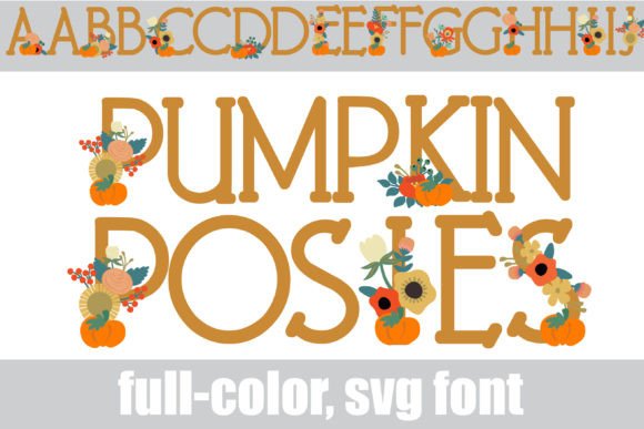 Pumpkin Posies: A Creative Font for Warm Brand Identity Design
