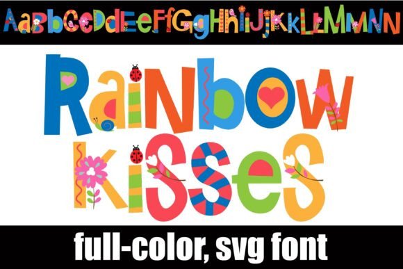 Rainbow Kisses: A Playful Color Font for Vibrant Branding