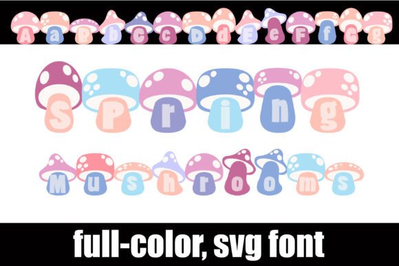 Spring Mushrooms: A Pastel Typeface for Editorial Design
