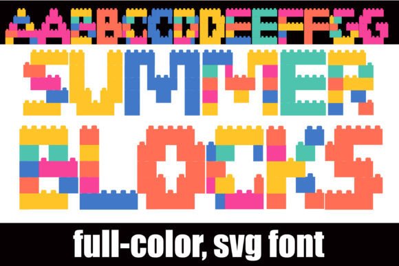 Summer Blocks: A Playful Color Font for Seasonal Craft Products