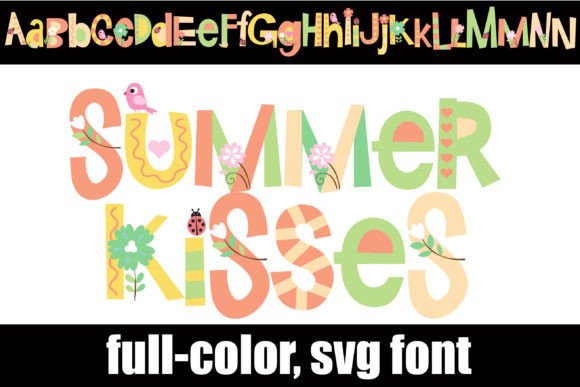 Summer Kisses Typeface: A Whimsical Color Font for Digital Branding