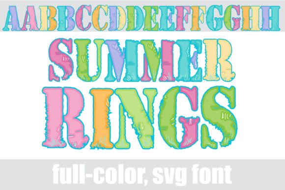 Summer Rings: A Grungy Color Font for Editorial Design