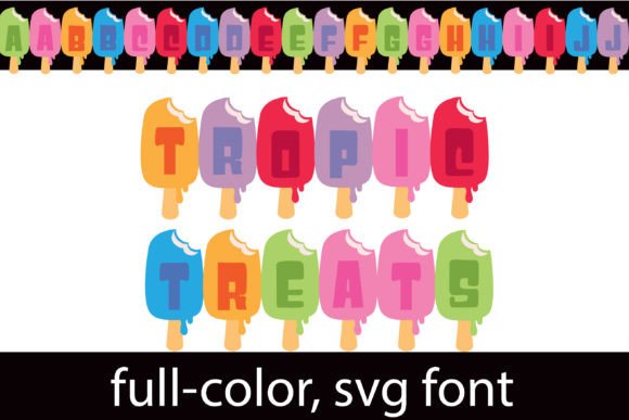 Tropic Treats: The Color Font for Scroll-Stopping Social Graphics